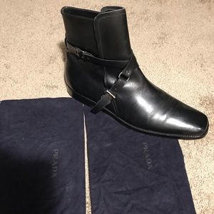 Authentic 100% Leather boots by Prada.. Certified